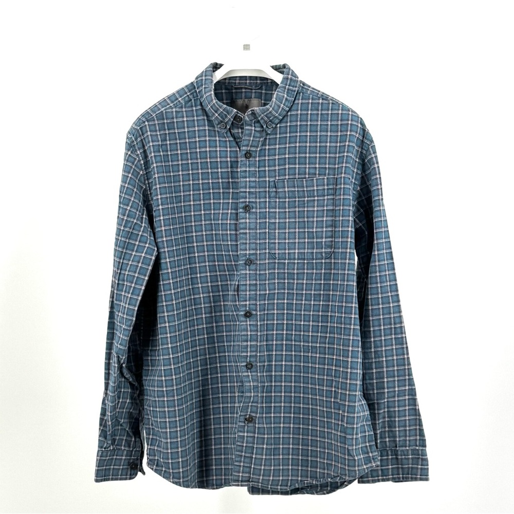 Royal Robbins Men’s Blue Plaid Organic Cotton Flannel Size L